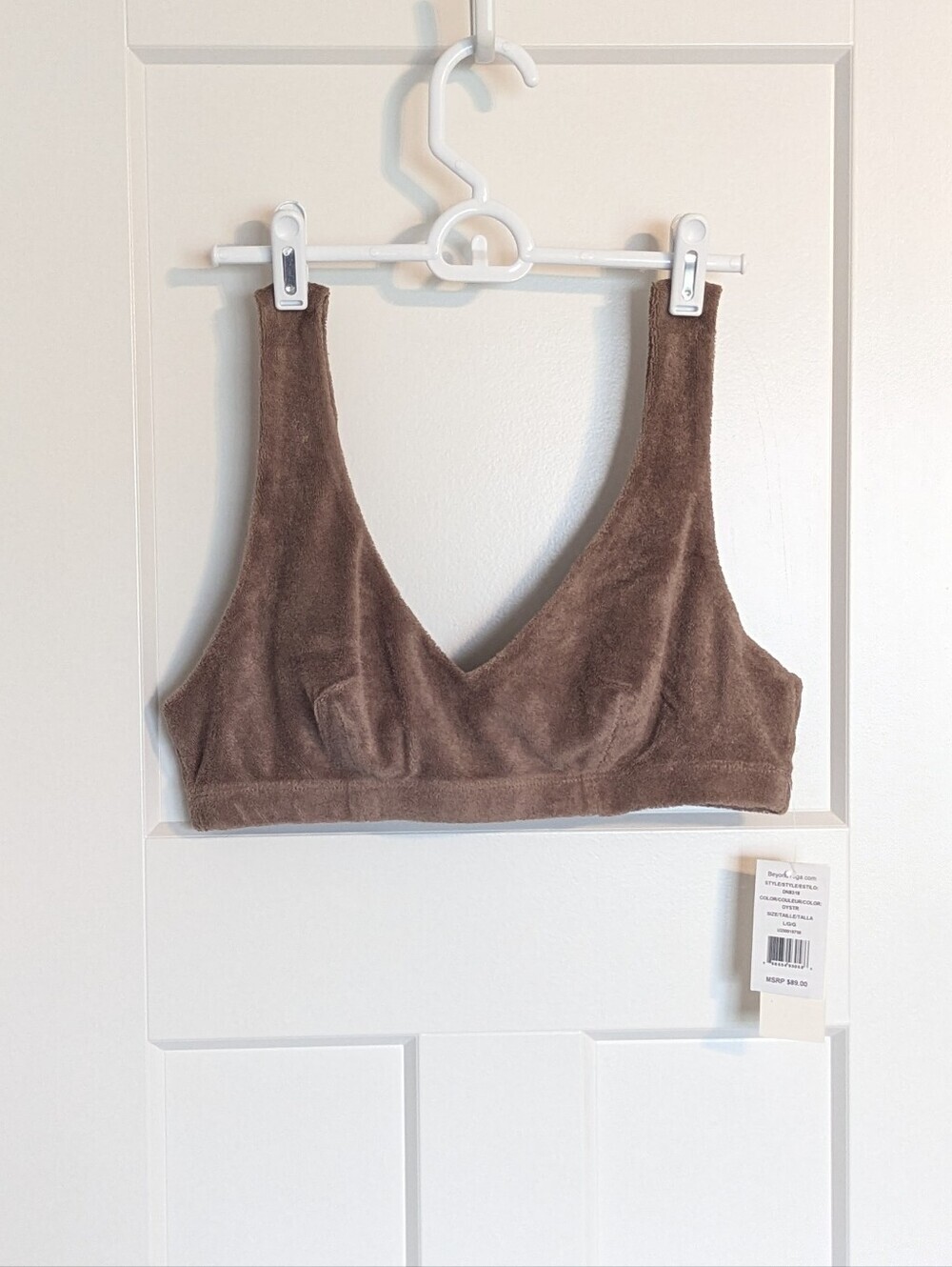 Beyond Yoga X Donni Terry Cloth Fuzzy Bralette - Brown sz L